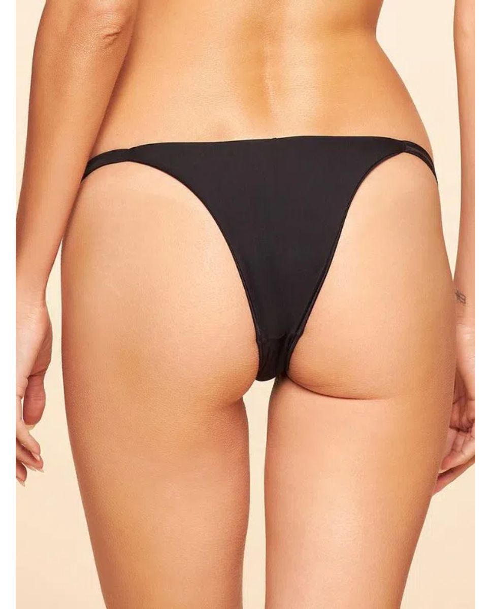 Tanga de Biquíni Lisos Coordenados Cia Maritima Preto Preto-2