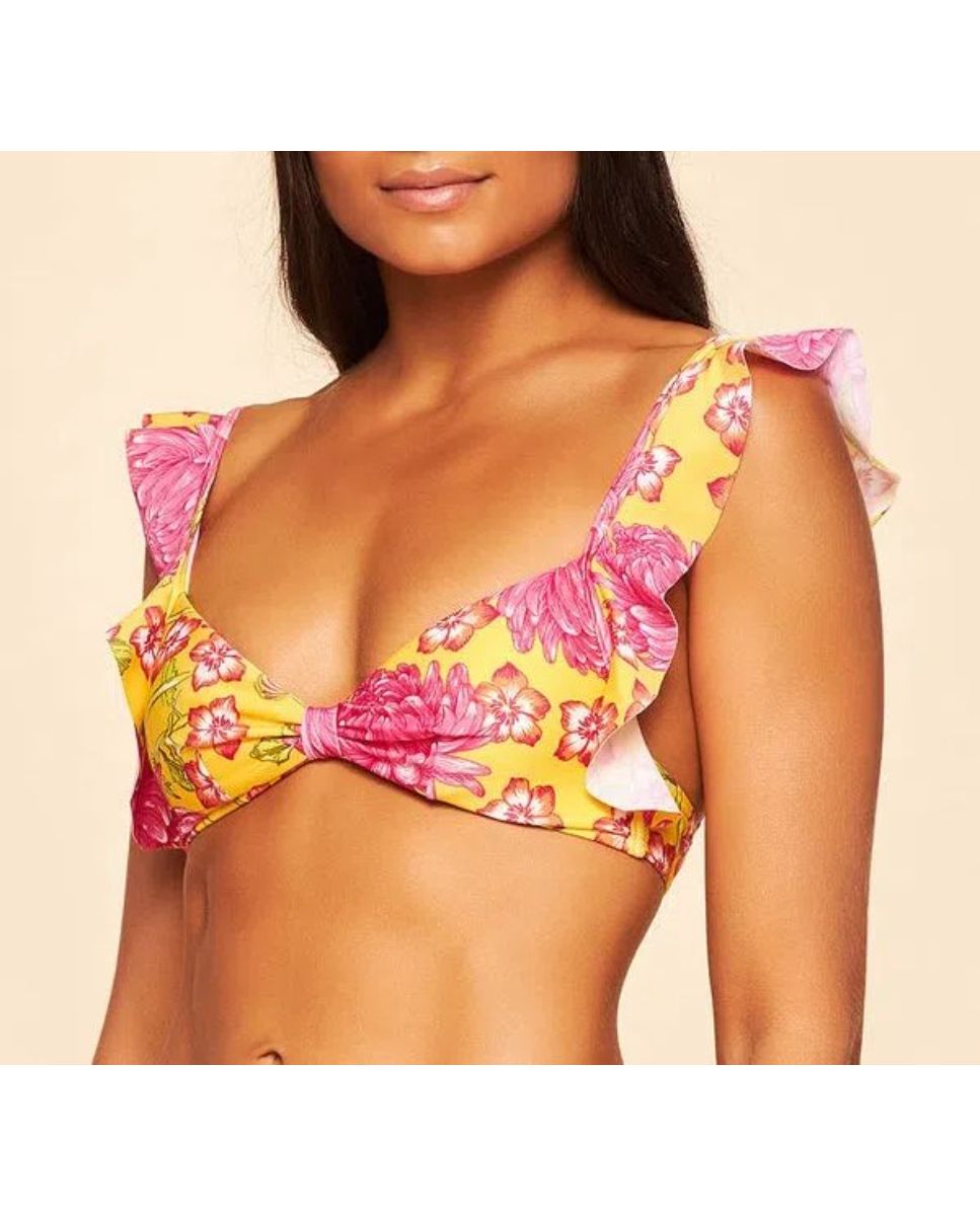 Top de Biquíni Chita Cia Maritima Amarelo Amarelo-3