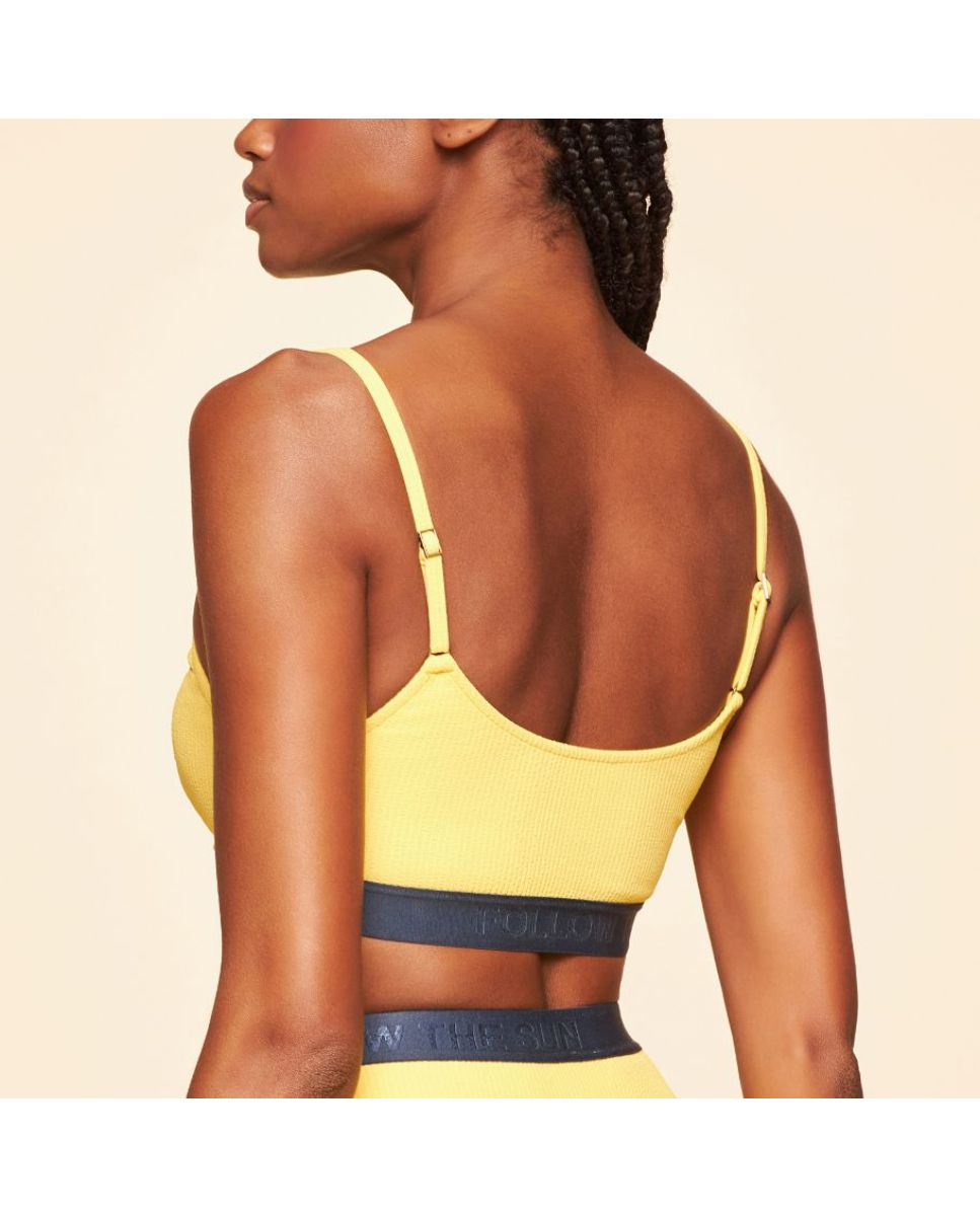 Top de Biquíni Lisos Tropical Cia Maritima Amarelo Amarelo-2
