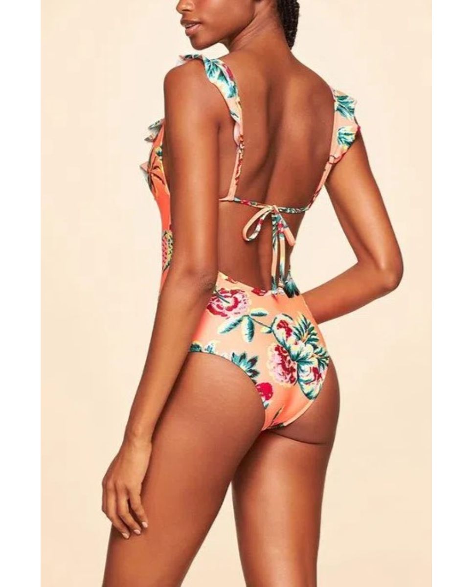 Fato de Banho Pé na Areia Cia Maritima Laranja Laranja-2
