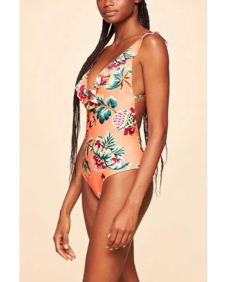 Fato de Banho Pé na Areia Cia Maritima Laranja Laranja-3