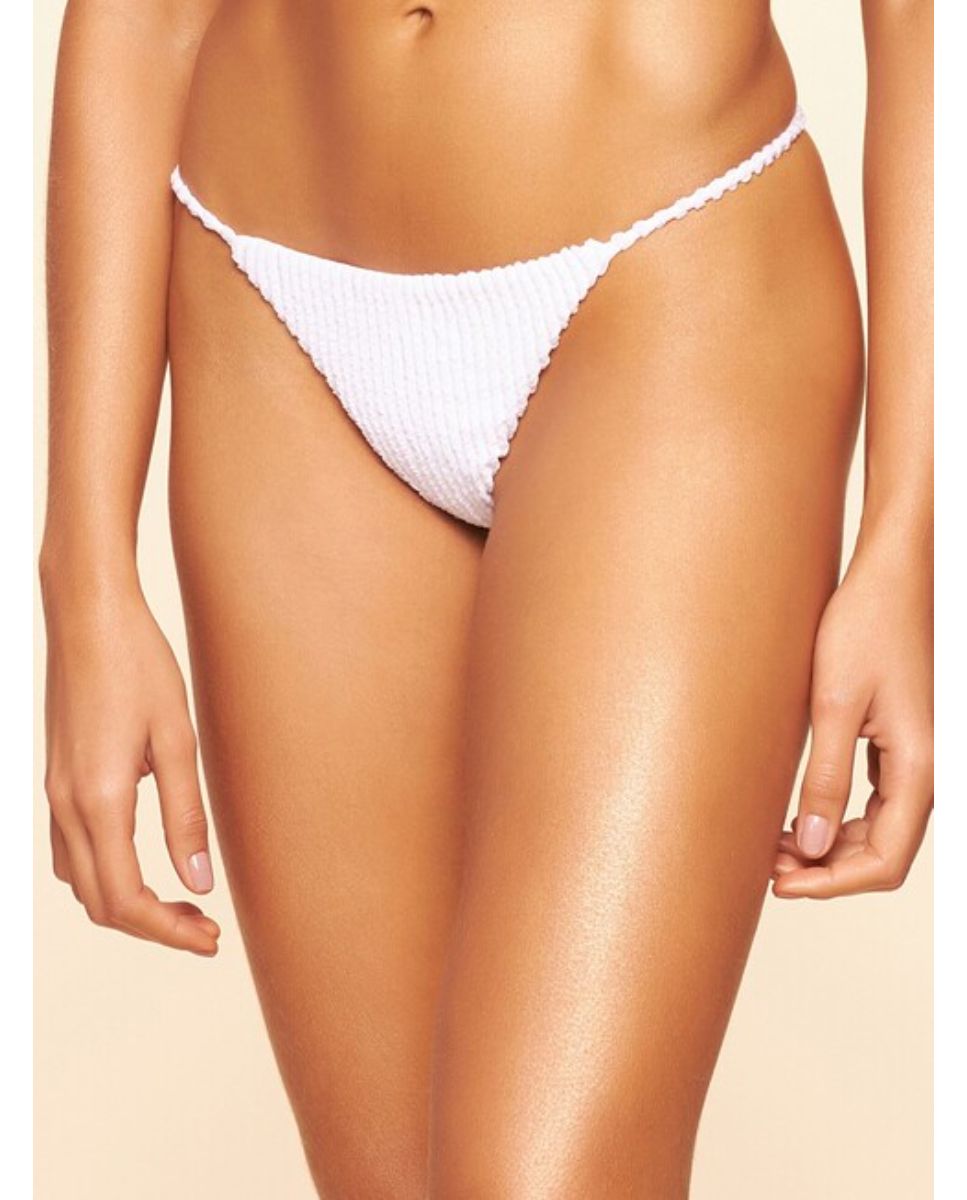 Tanga de Biquíni Lisos Praia Cia Maritima Branco Branco-1