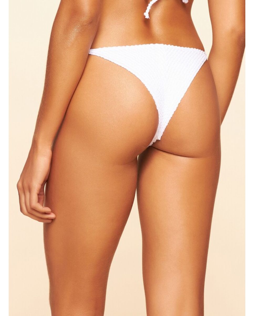 Tanga de Biquíni Lisos Praia Cia Maritima Branco Branco-2