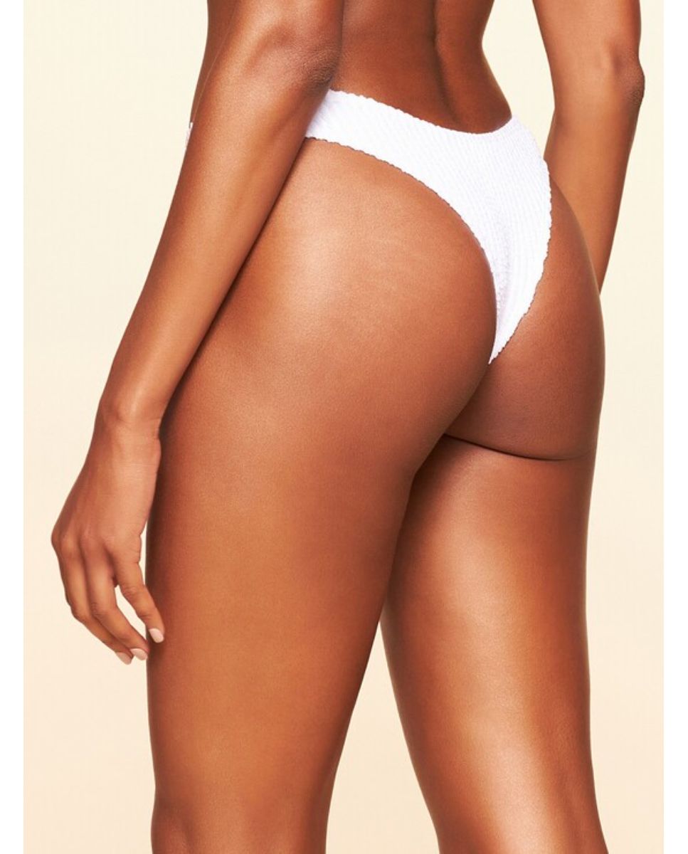 Tanga de Biquíni Lisos Praia Cia Maritima Branco Branco-2