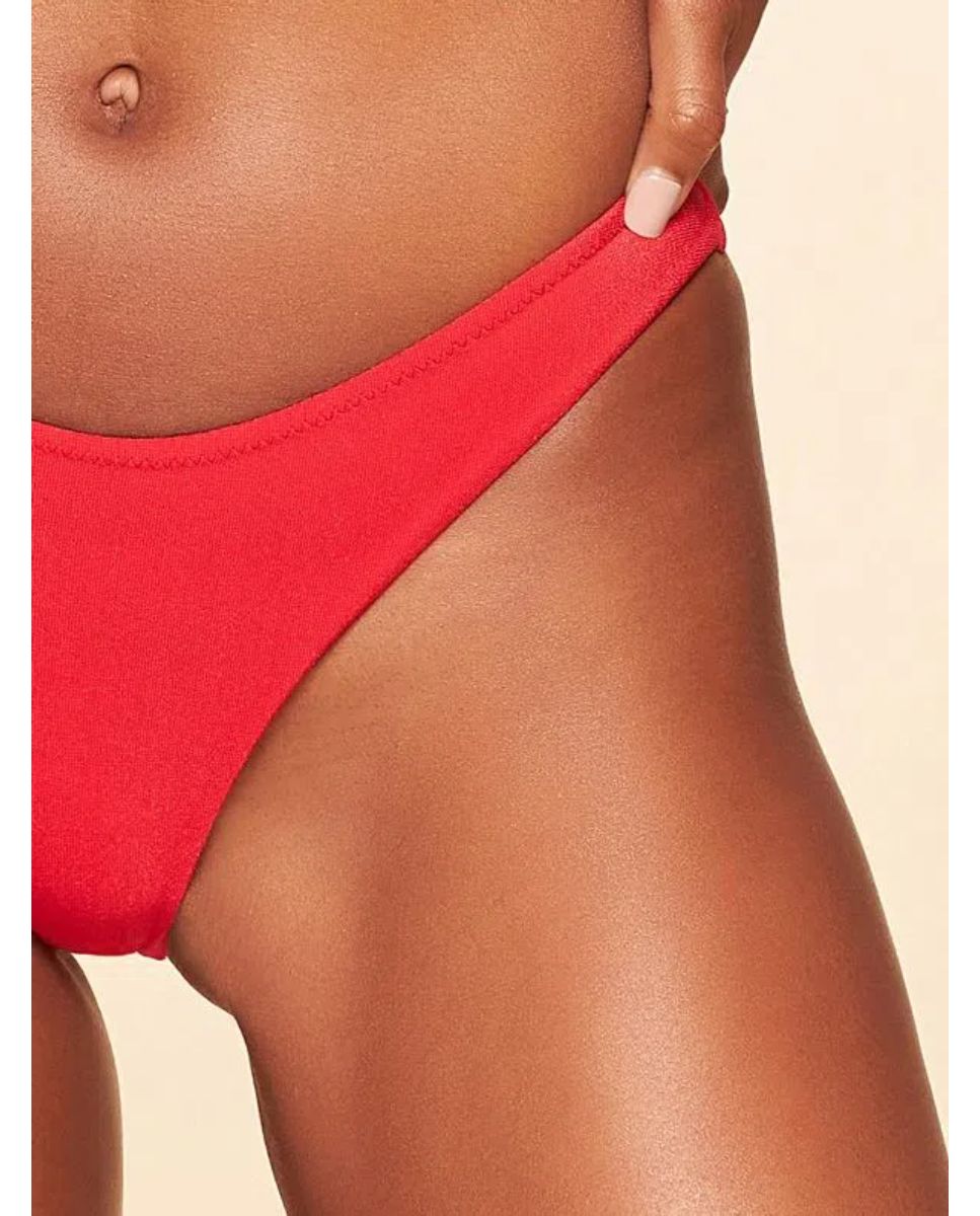 Tanga de Biquíni Natural Cia Maritima Vermelho Vermelho-3