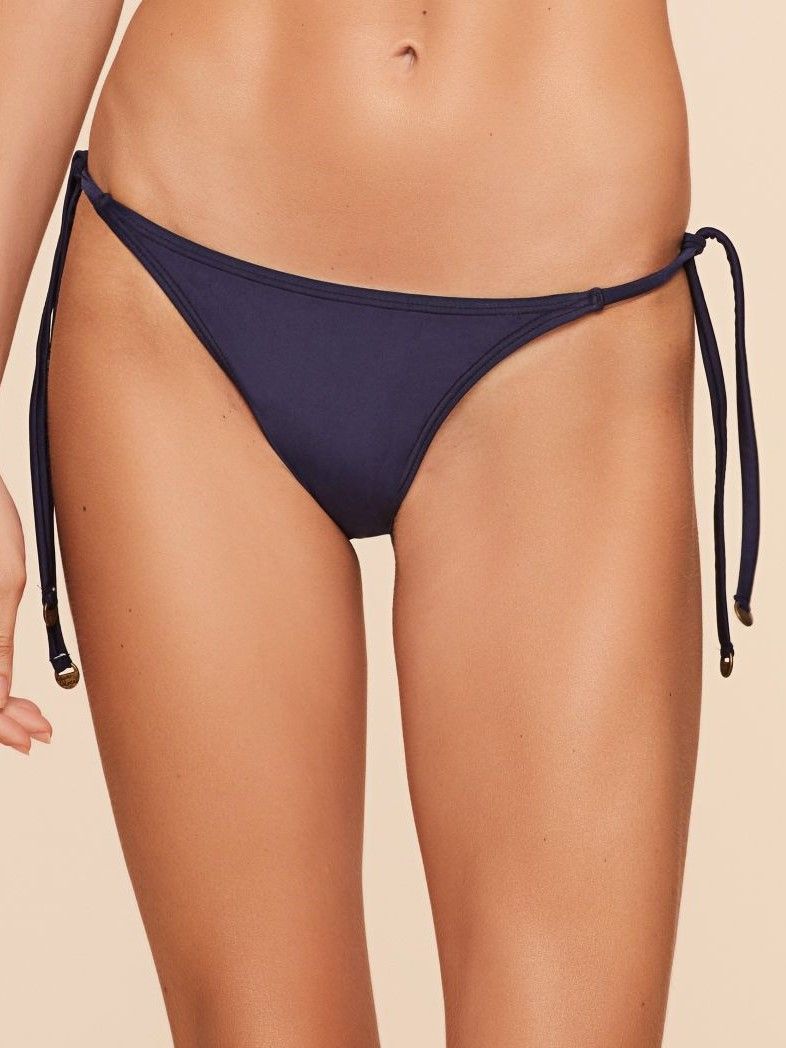 Tanga de Biquíni Liso Água Doce Azul-1