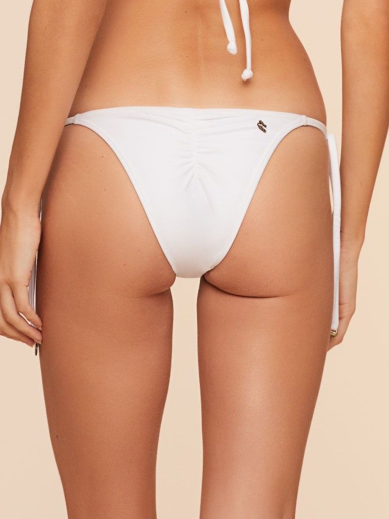 Tanga de Biquíni Liso Água Doce Branco-3
