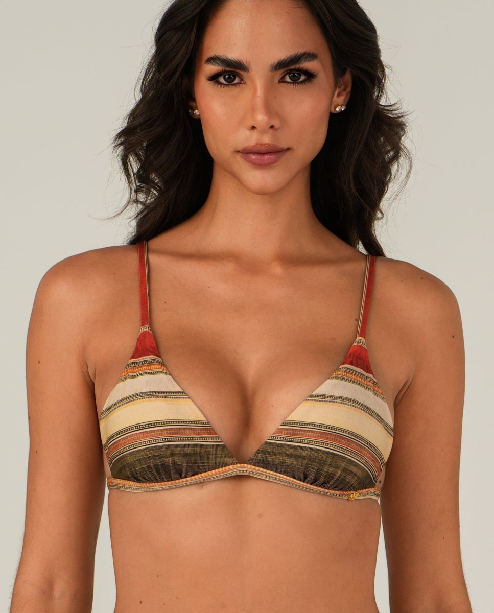 Imagem 0 de Top de Biquíni Triângulo Estampado com Forro