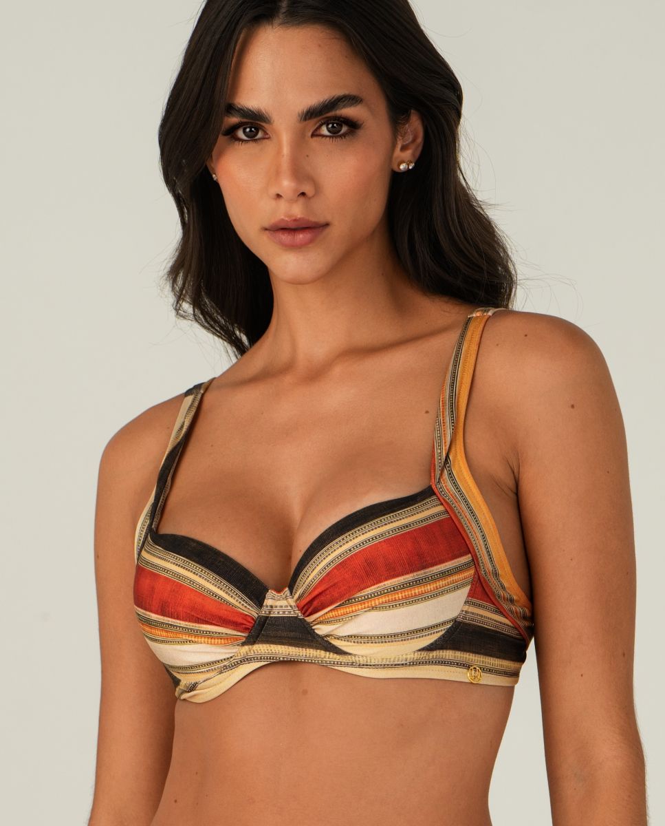 Imagem 0 de Top de Biquíni Desportivo Estampado com Forro