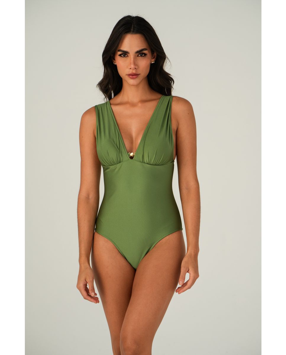 Imagem 0 de Fato de Banho Gola Halter Liso com Forro