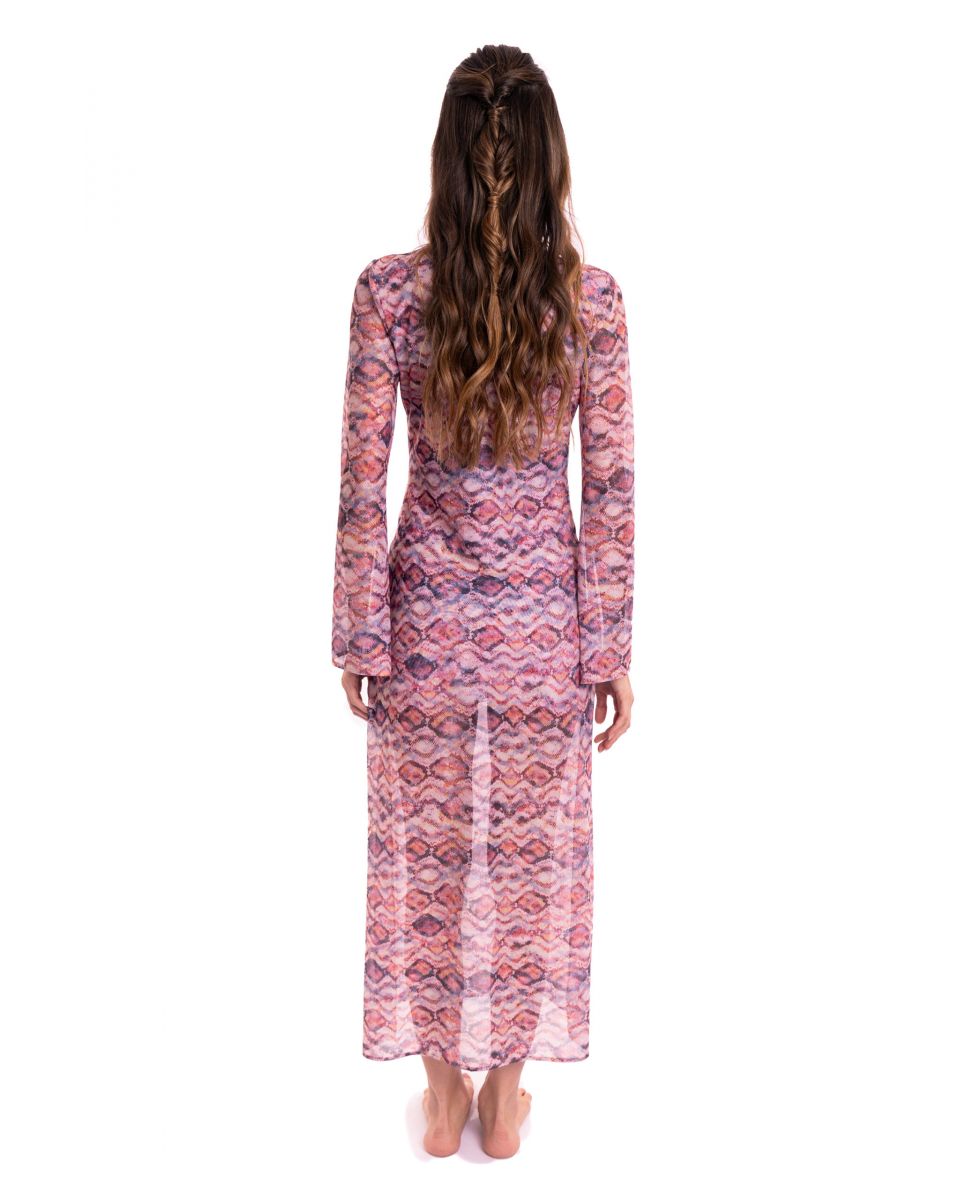 Vestido de Praia Midi Roxo-pastel-2