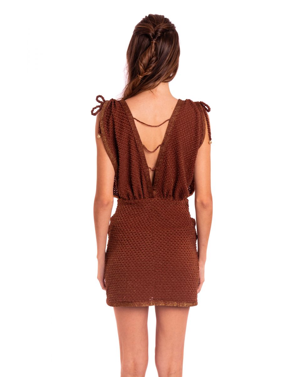 Vestido de Praia Mini Castanho-2
