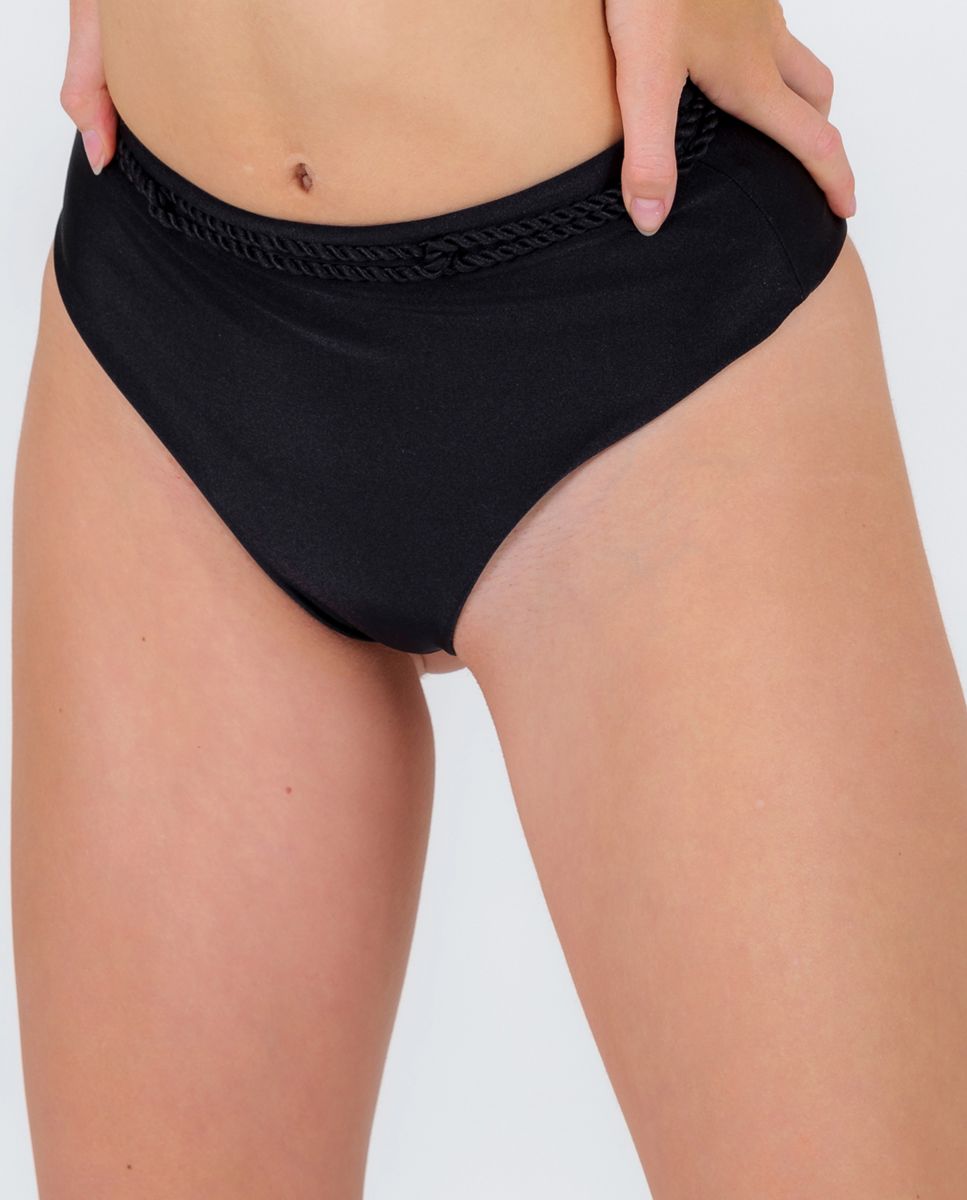 Cueca de Biquíni Culotte Lisa Azul-índigo-1