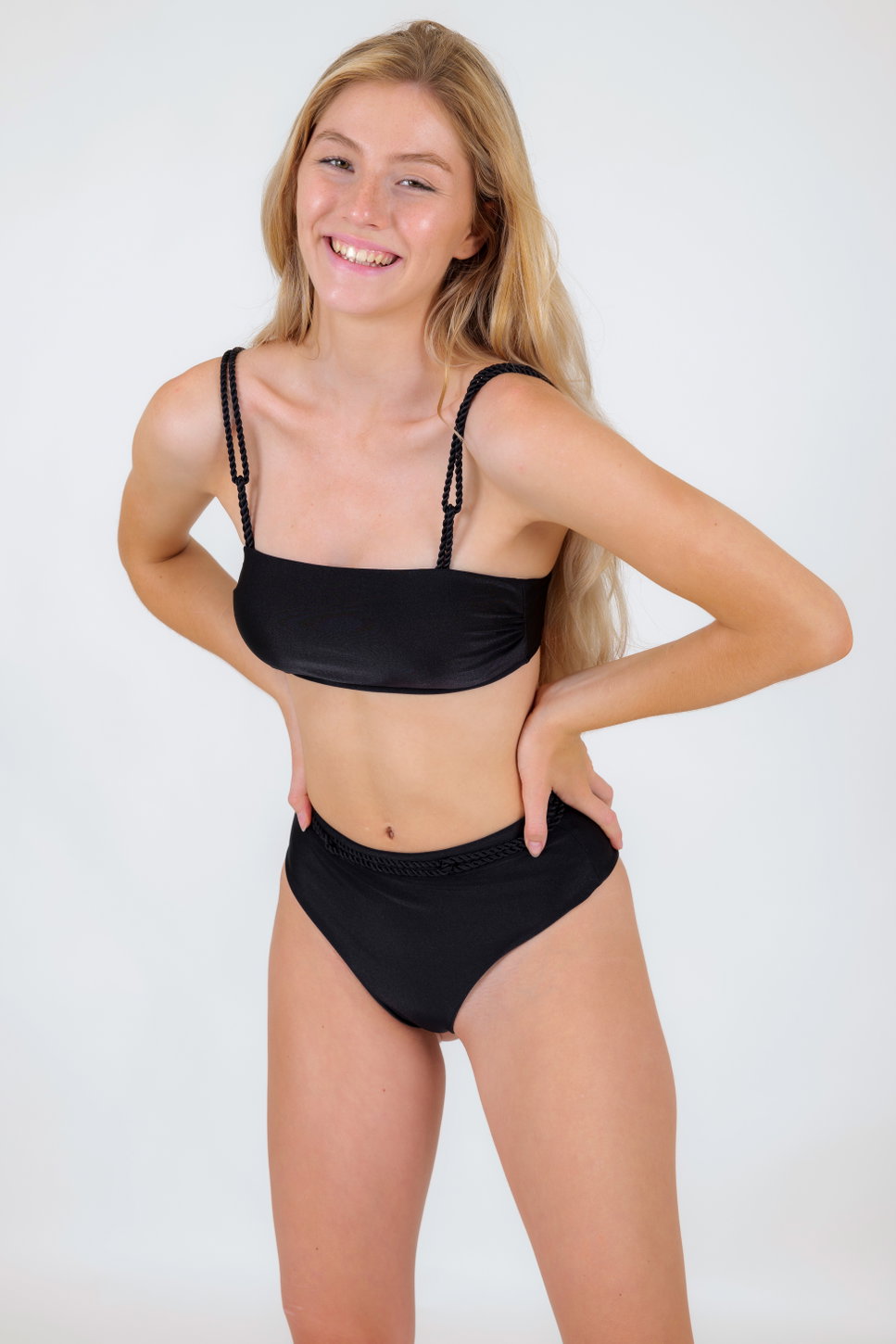 Cueca de Biquíni Culotte Lisa Azul-índigo-2