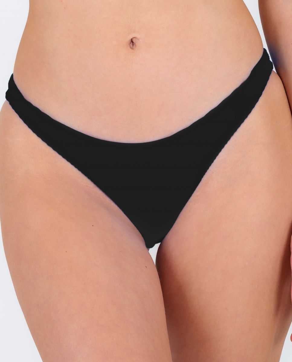 Cueca de Biquíni Brasileira Lisa Preto-1