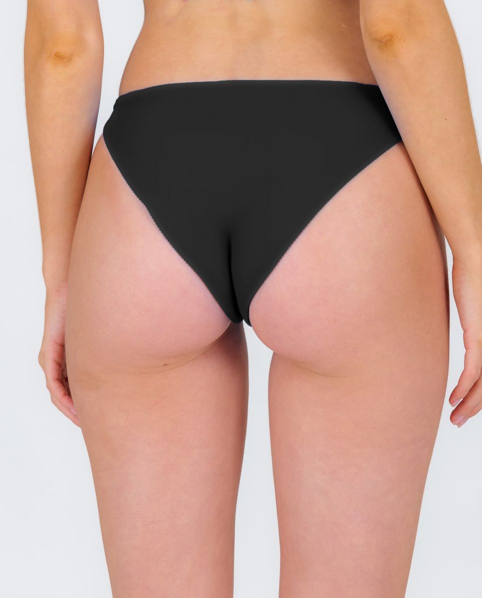 Cueca de Biquíni Brasileira Lisa Preto-3