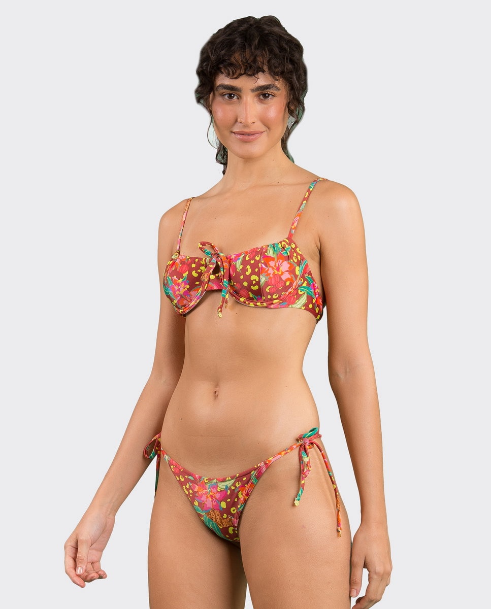 Top de Biquíni Balconette Estampado com Forro Brilhante-4