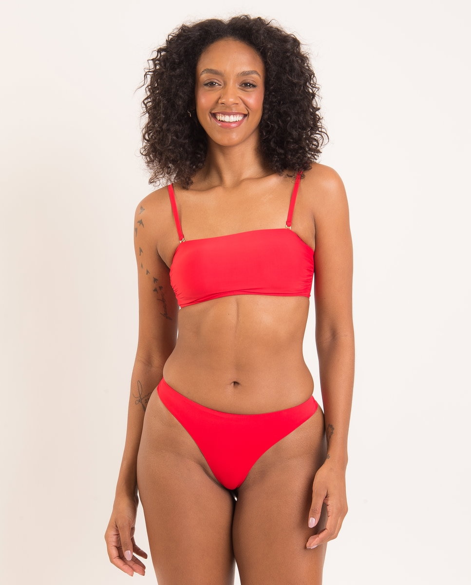 Imagem 0 de Biquíni Completo com Soutien Bandeau e Cueca Tanga