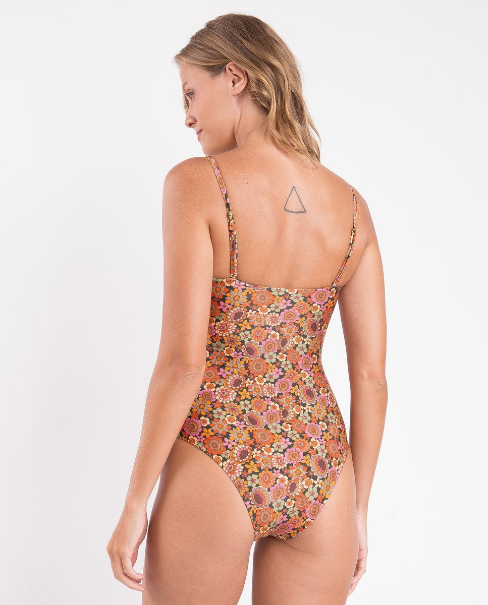 Fato de Banho Bandeau Estampado com Forro Azul-fumado-3
