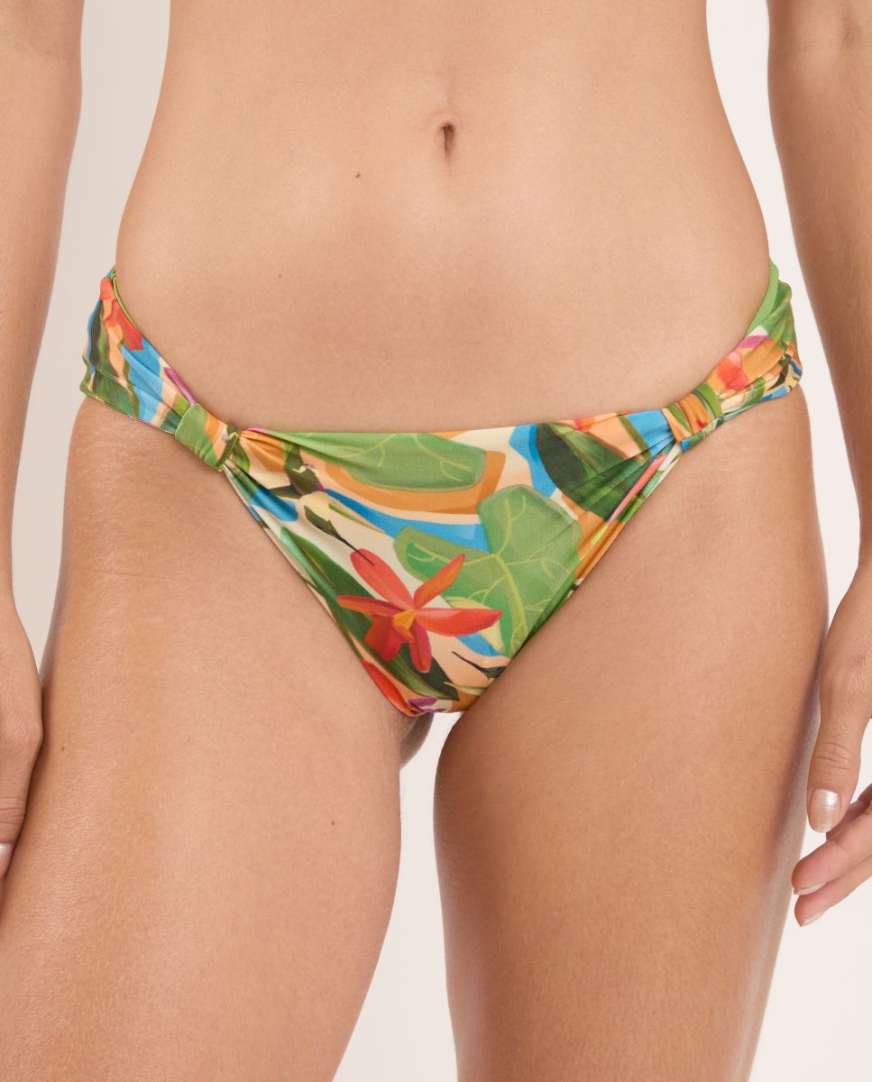 Cueca de Biquíni Brasileira Estampada Verde-1