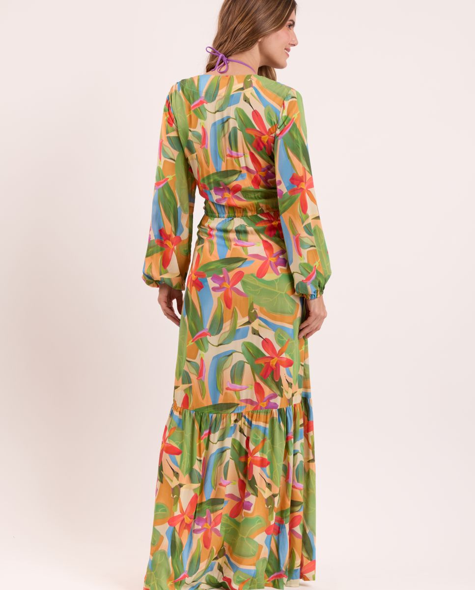 Vestido de Praia Maxi Multicolor-2