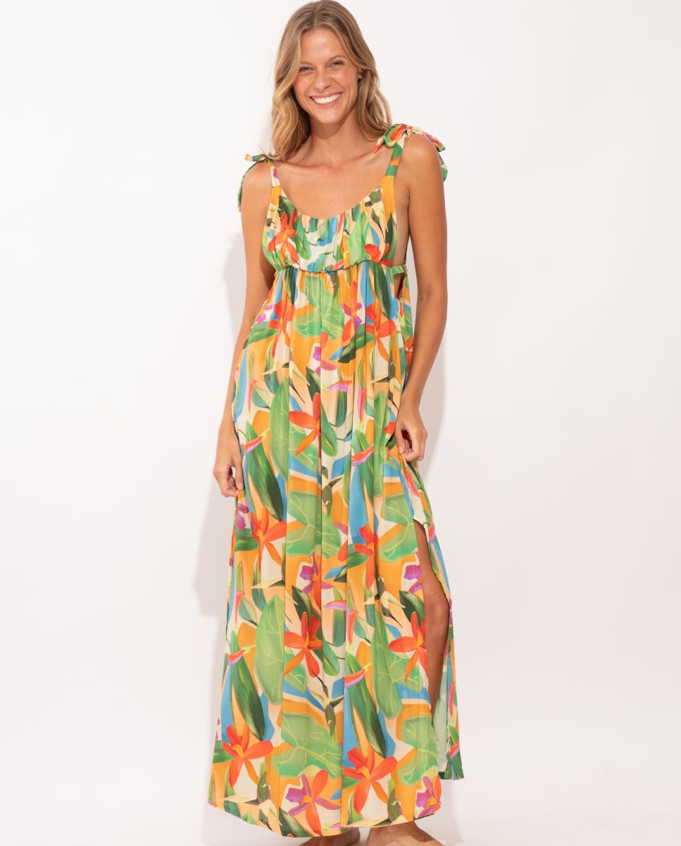 Vestido de Praia Maxi Multicolor-1