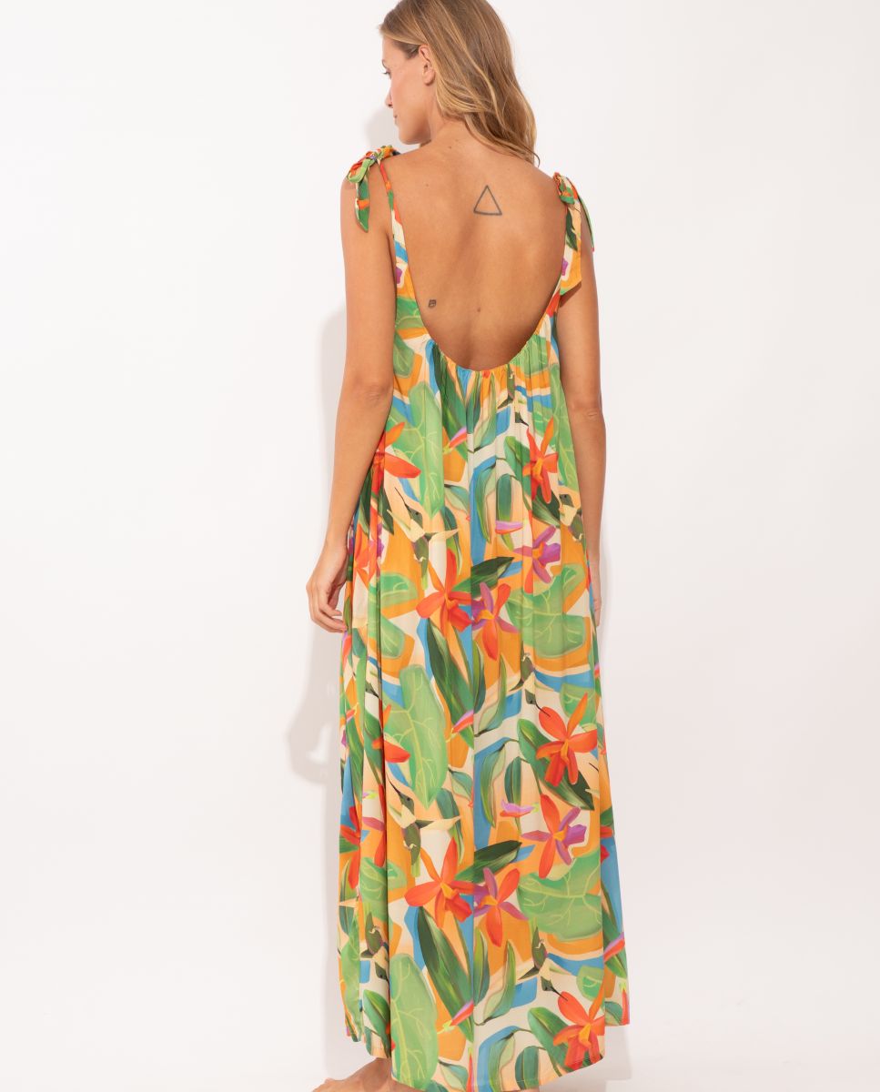 Vestido de Praia Maxi Multicolor-2