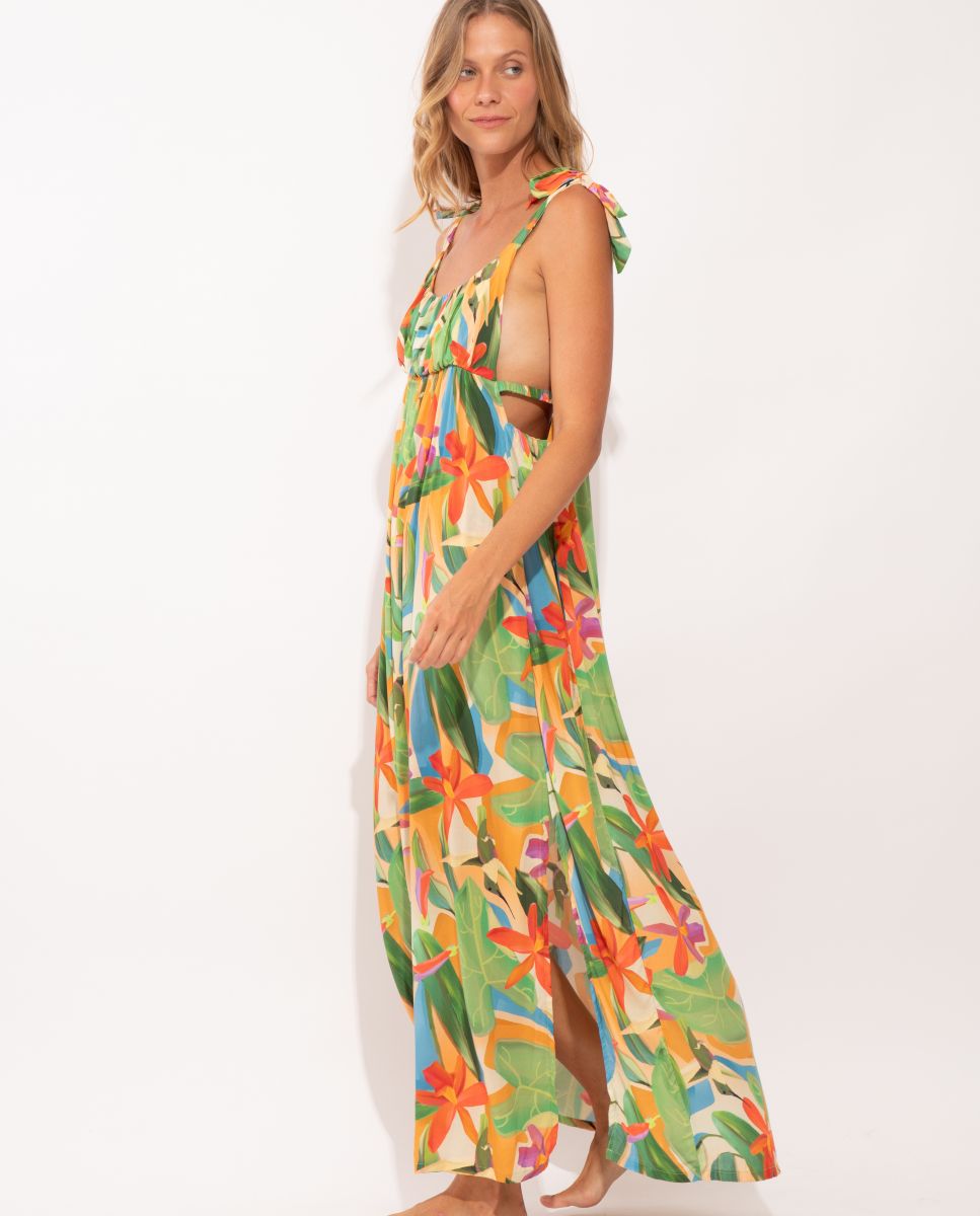 Vestido de Praia Maxi Multicolor-3