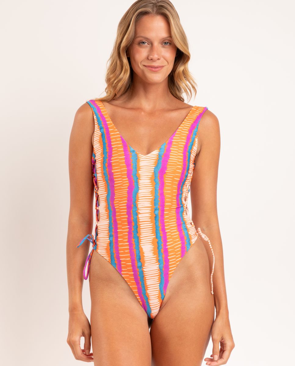 Fato de Banho Brasileiro Estampado Multicolor-1