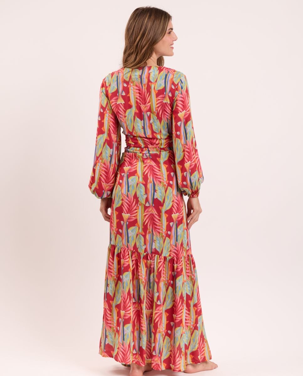 Vestido de Praia Laranja-2