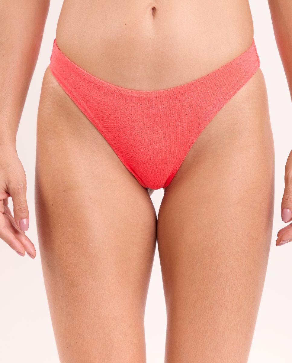 Cueca de Biquíni Brasileira Lisa Coral-1