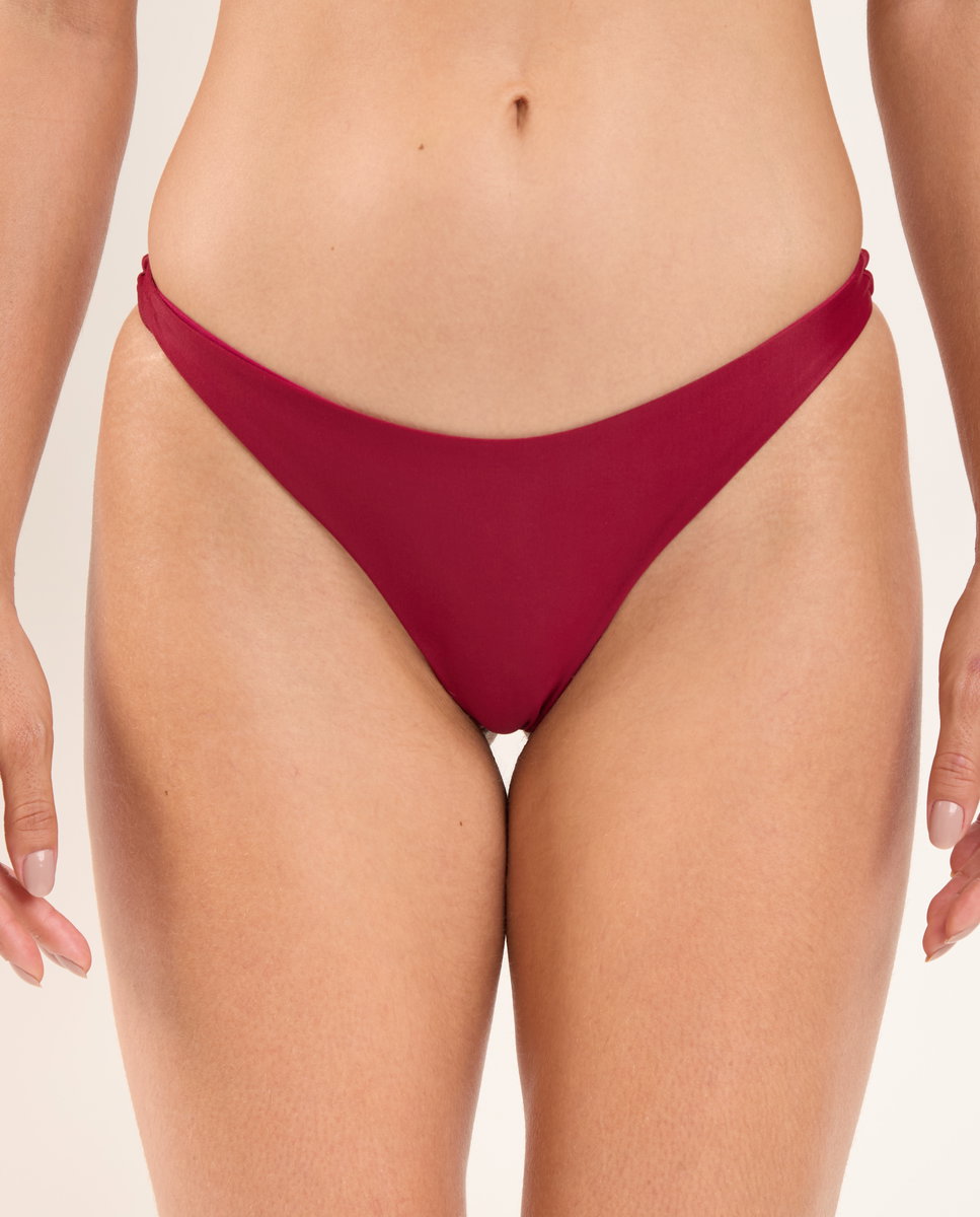 Cueca de Biquíni Brasileira Lisa Bordeaux-1