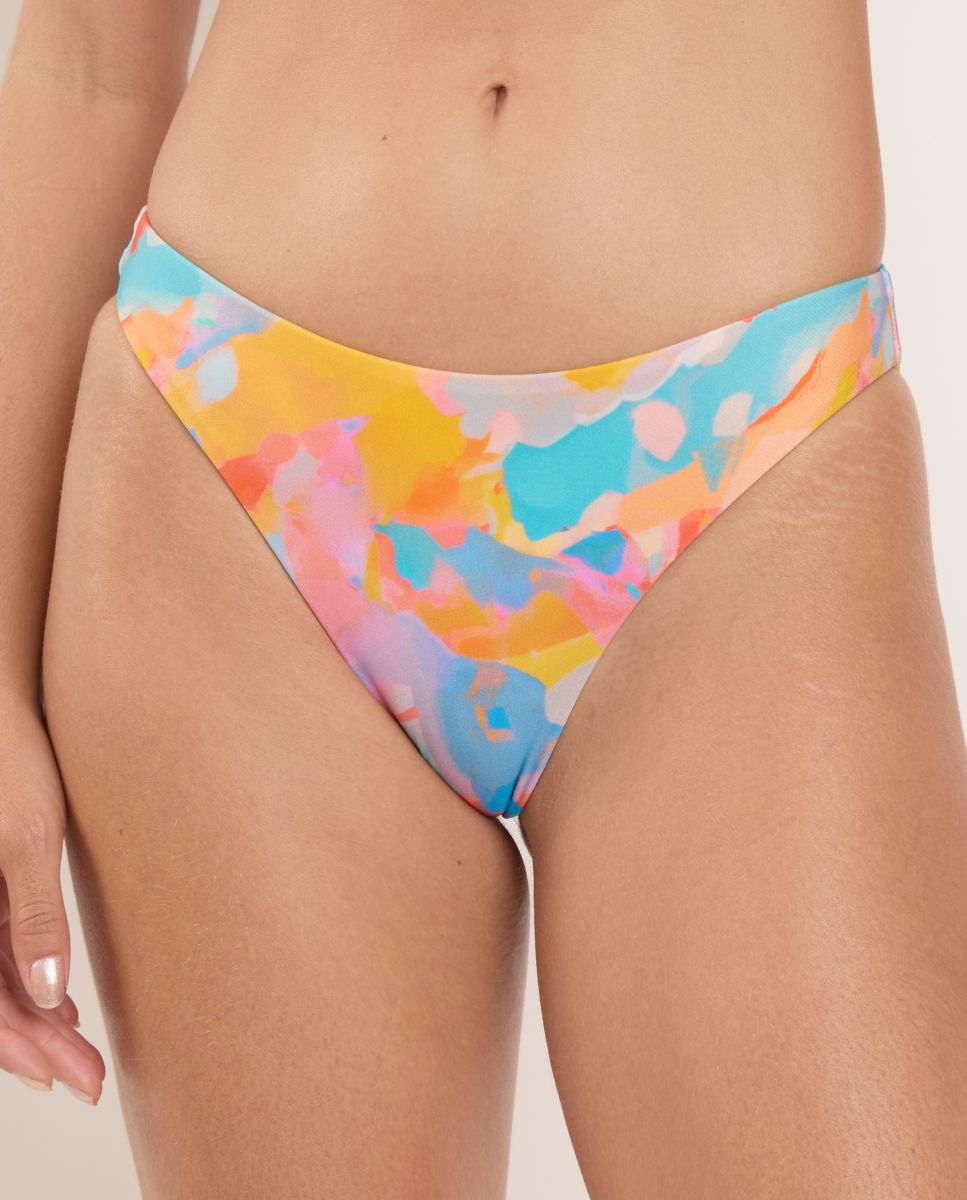 Cueca de Biquíni Brasileira Estampada Multicolor-1