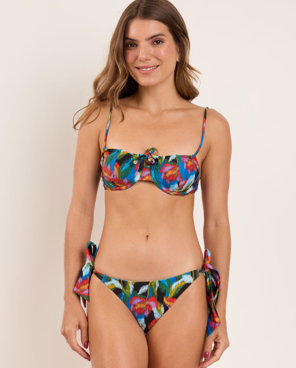 Cueca de Biquíni Brasileira Estampada Multicolor-2