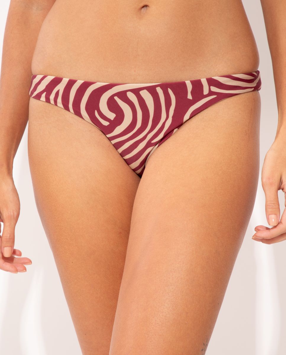 Cueca de Biquíni Brasileira Estampada Vermelho-telha-1