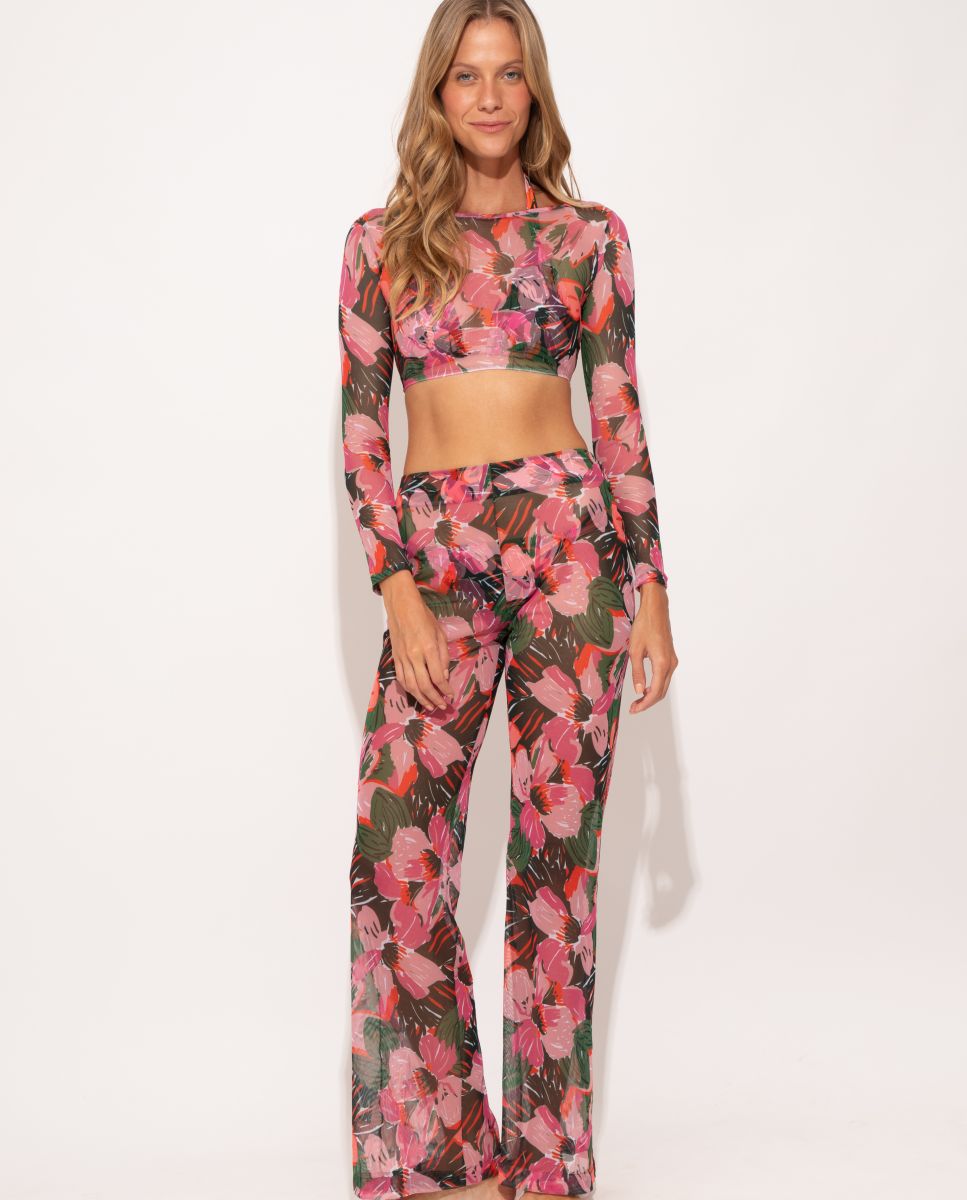 Kaftan de Praia Rosa / Verde-2
