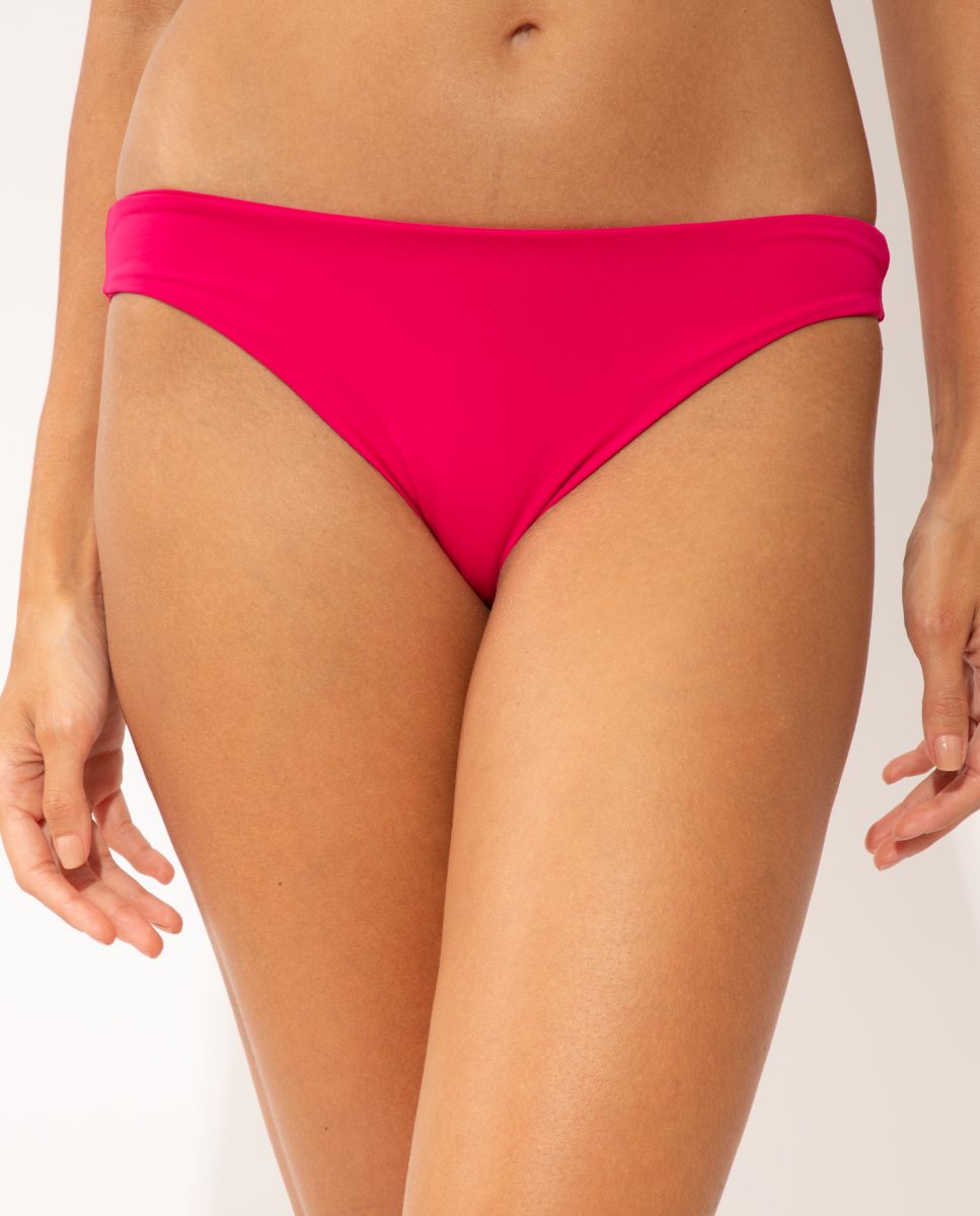 Cueca de Biquíni Brasileira Lisa Rosa-pastilha-1