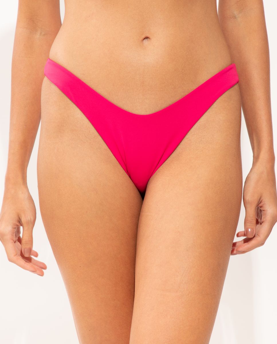 Cueca de Biquíni Brasileira Lisa Rosa-pastilha-1