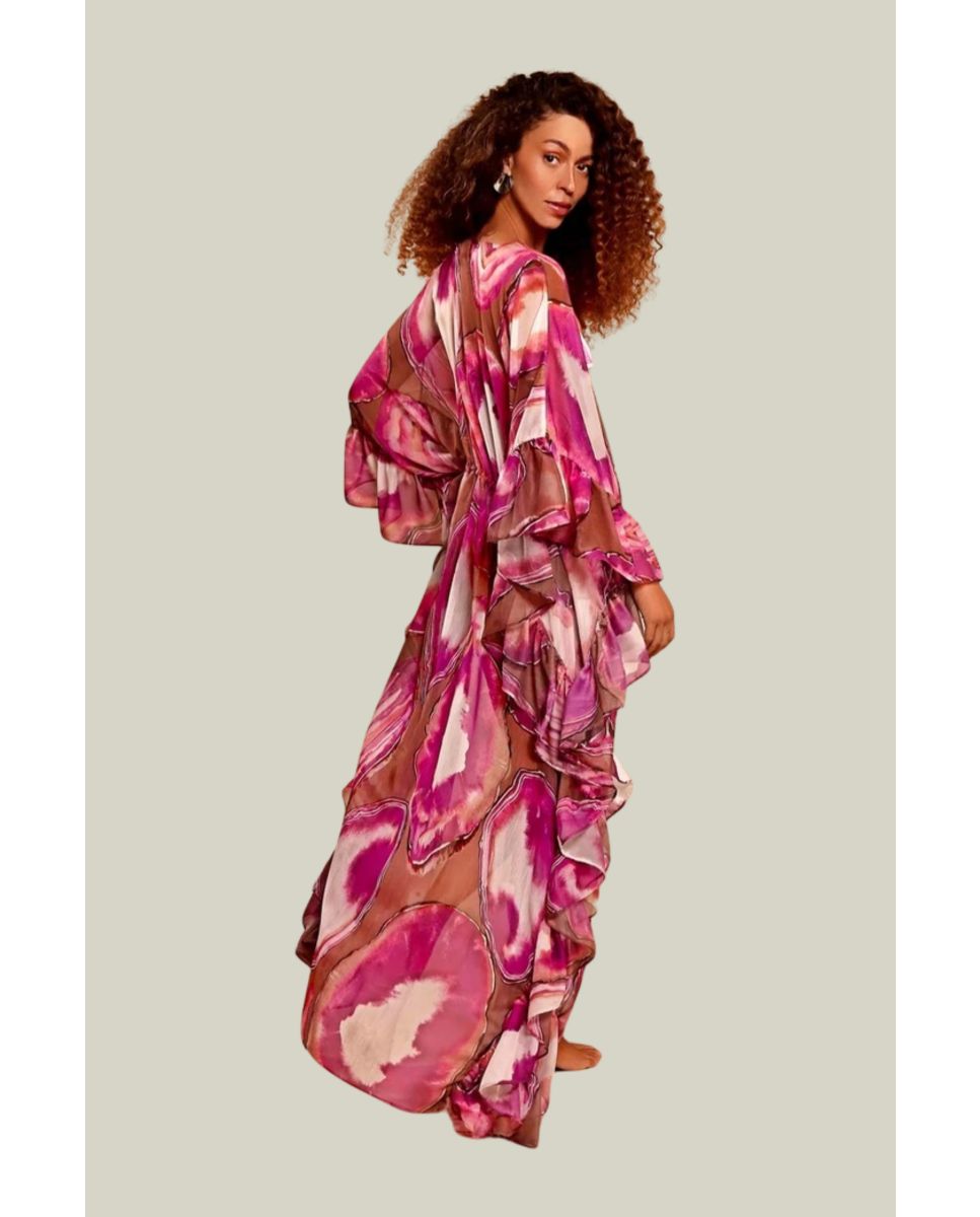 Vestido de Praia Vermelho / Branco-2