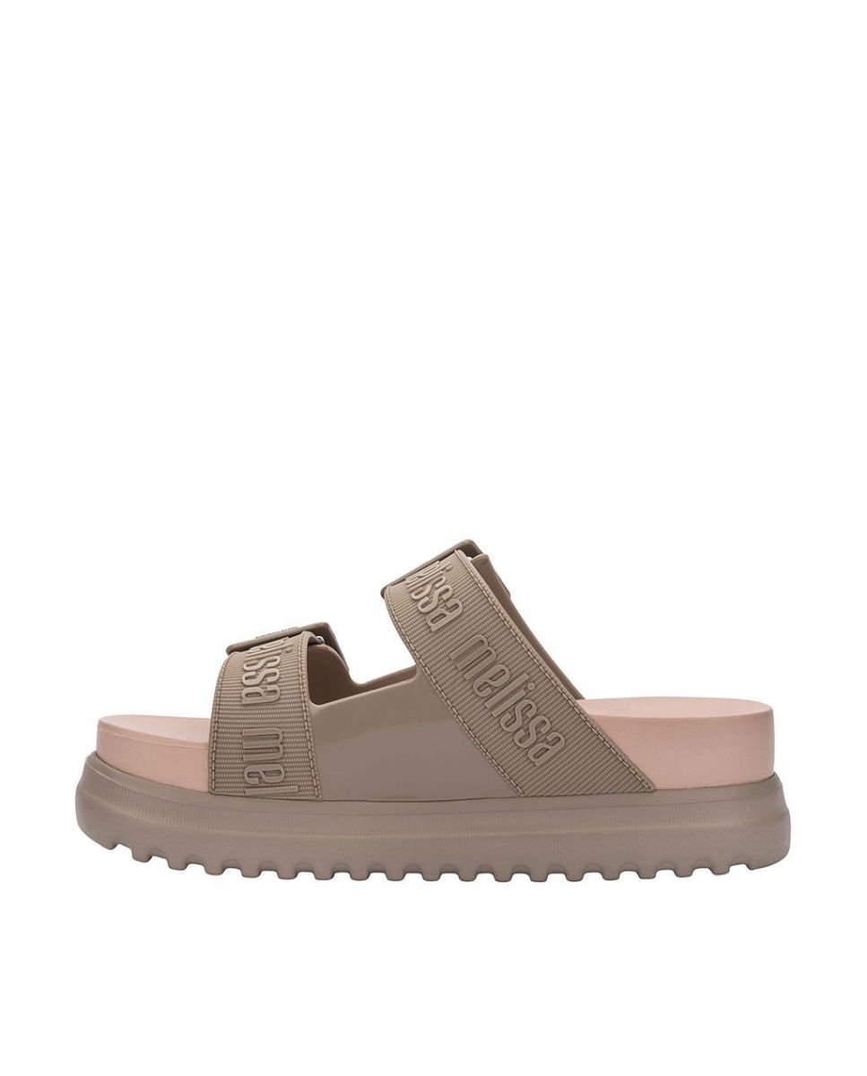 Sandálias Cozy M Lover Platform Fem Bege Bege-3