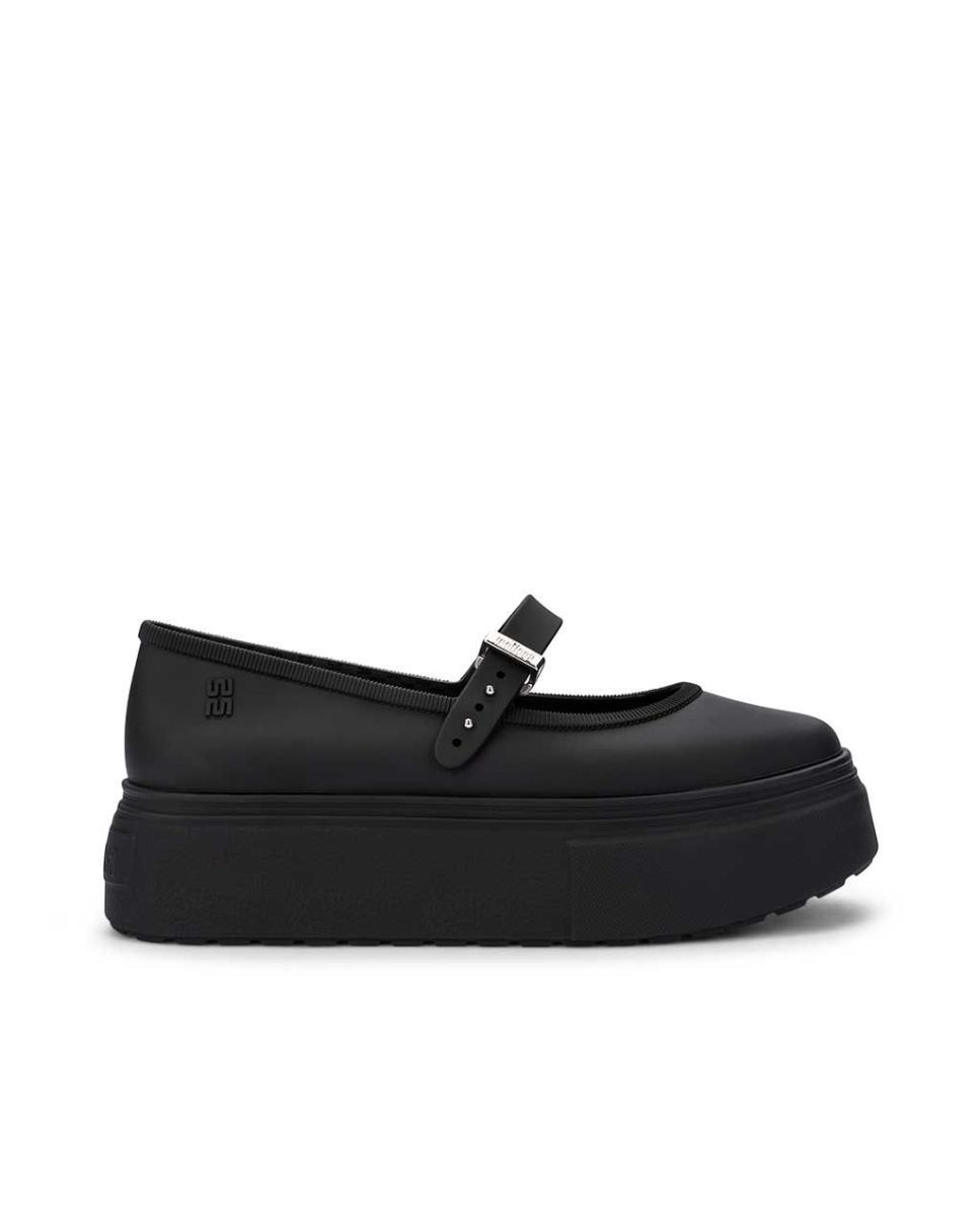 Imagem 0 de Sapatos rasos Melissa Soft Ballerina Platform Preto