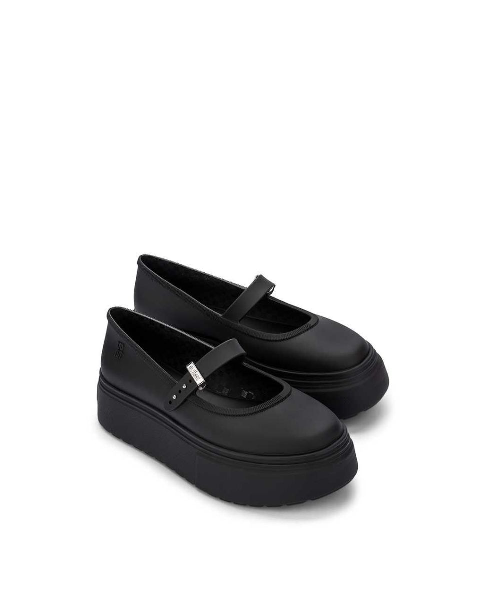 Sapatos rasos Melissa Soft Ballerina Platform Preto Preto-2