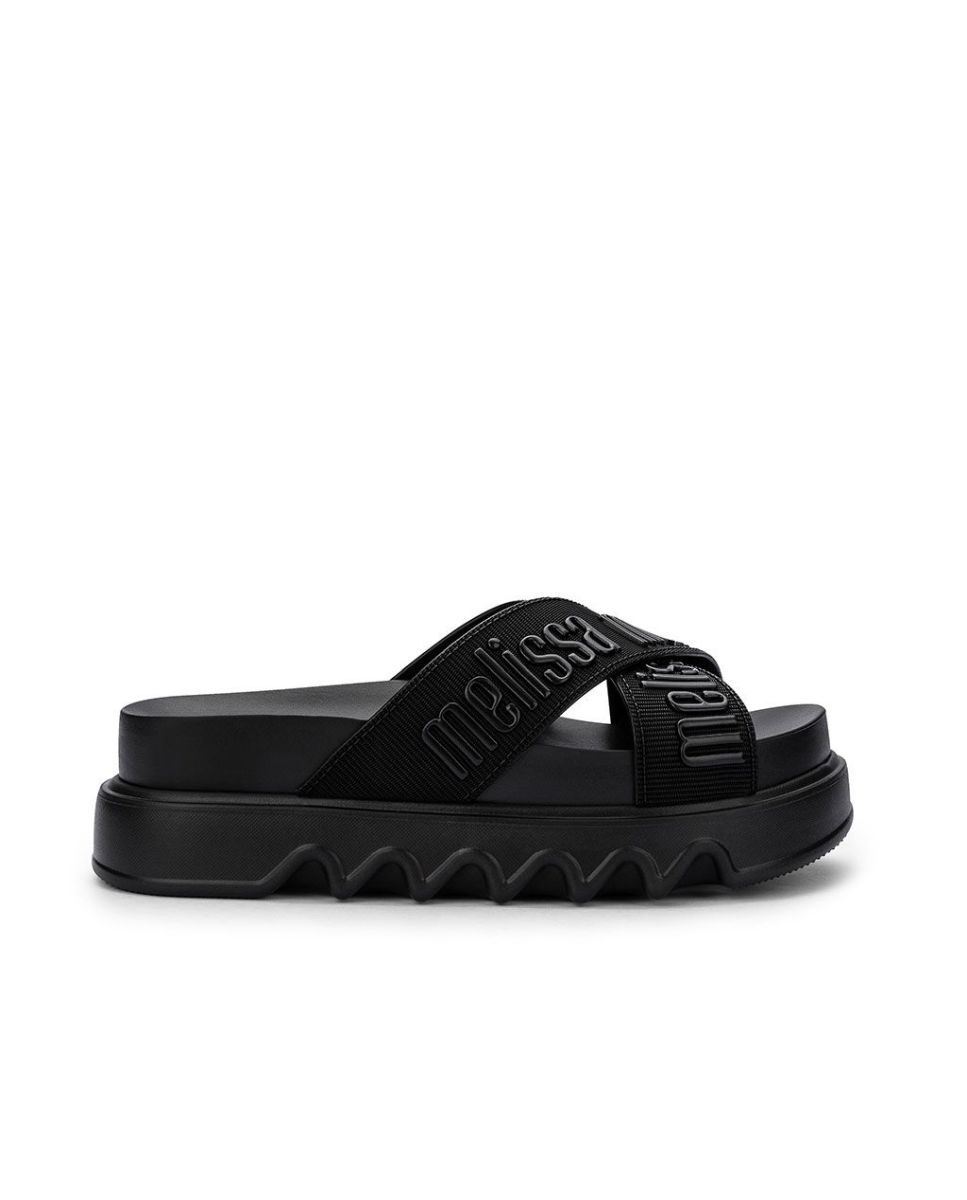 Sandálias Melissa Cross M Lover Platform Preto Preto-1