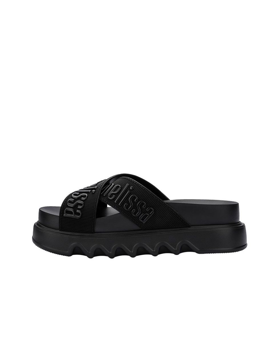 Sandálias Melissa Cross M Lover Platform Preto Preto-3