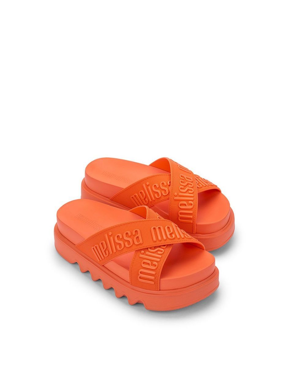 Sandálias Melissa Cross M Lover Platform Laranja Laranja-2