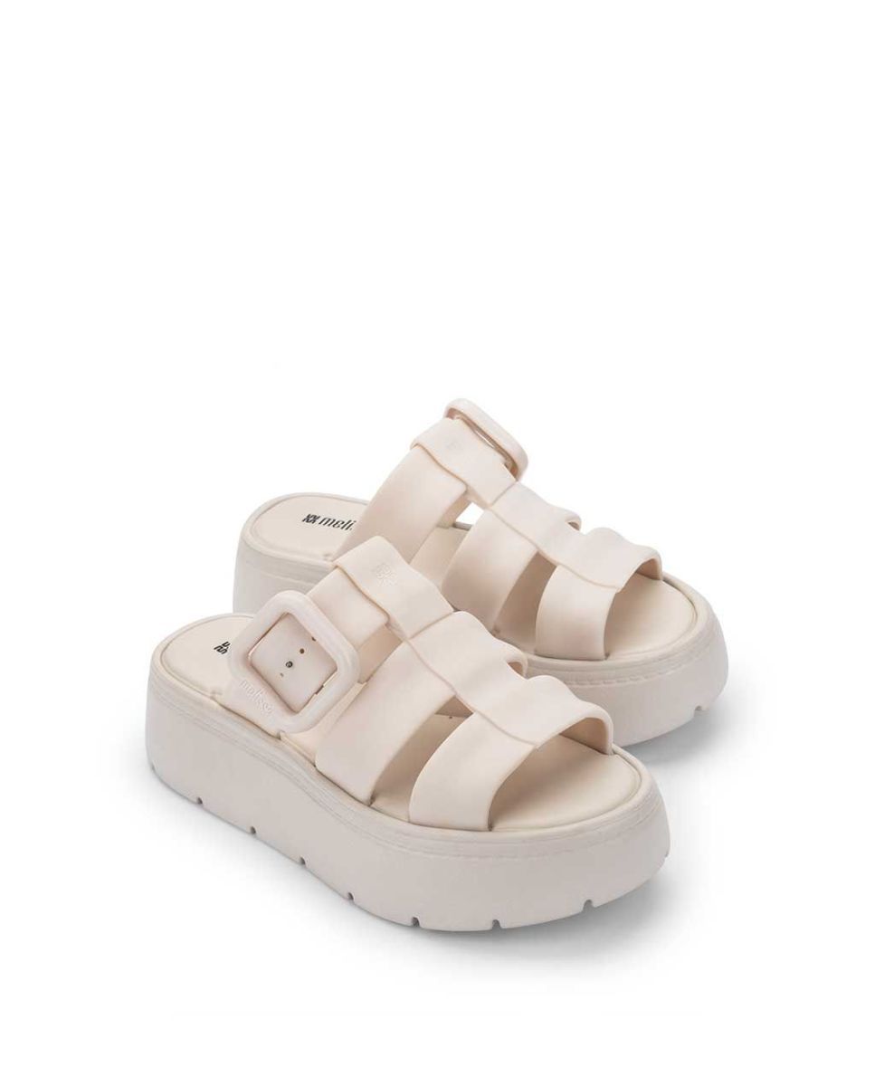 Sandálias Melissa Pump Platform Bege Bege-2