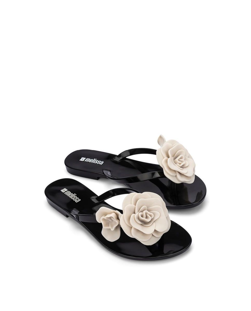 Chinelos Melissa Harmonic Petals Preto Preto-2