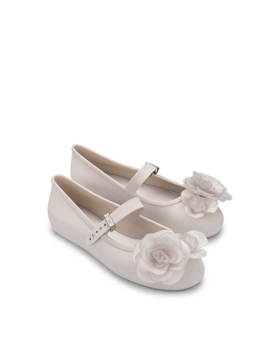 Sabrinas Melissa Soft Ballerina Petals Bege Bege-2
