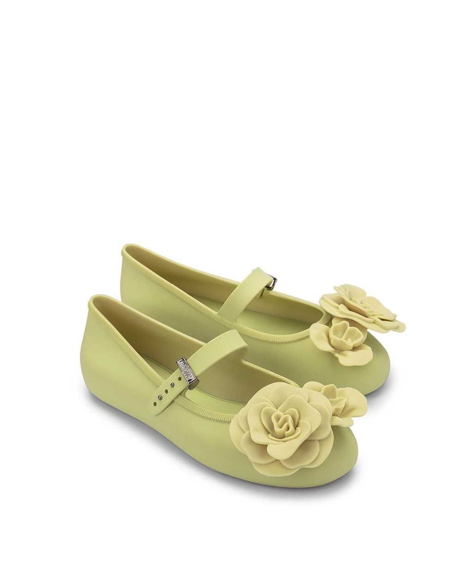 Sabrinas Melissa Soft Ballerina Petals Verde Verde-2
