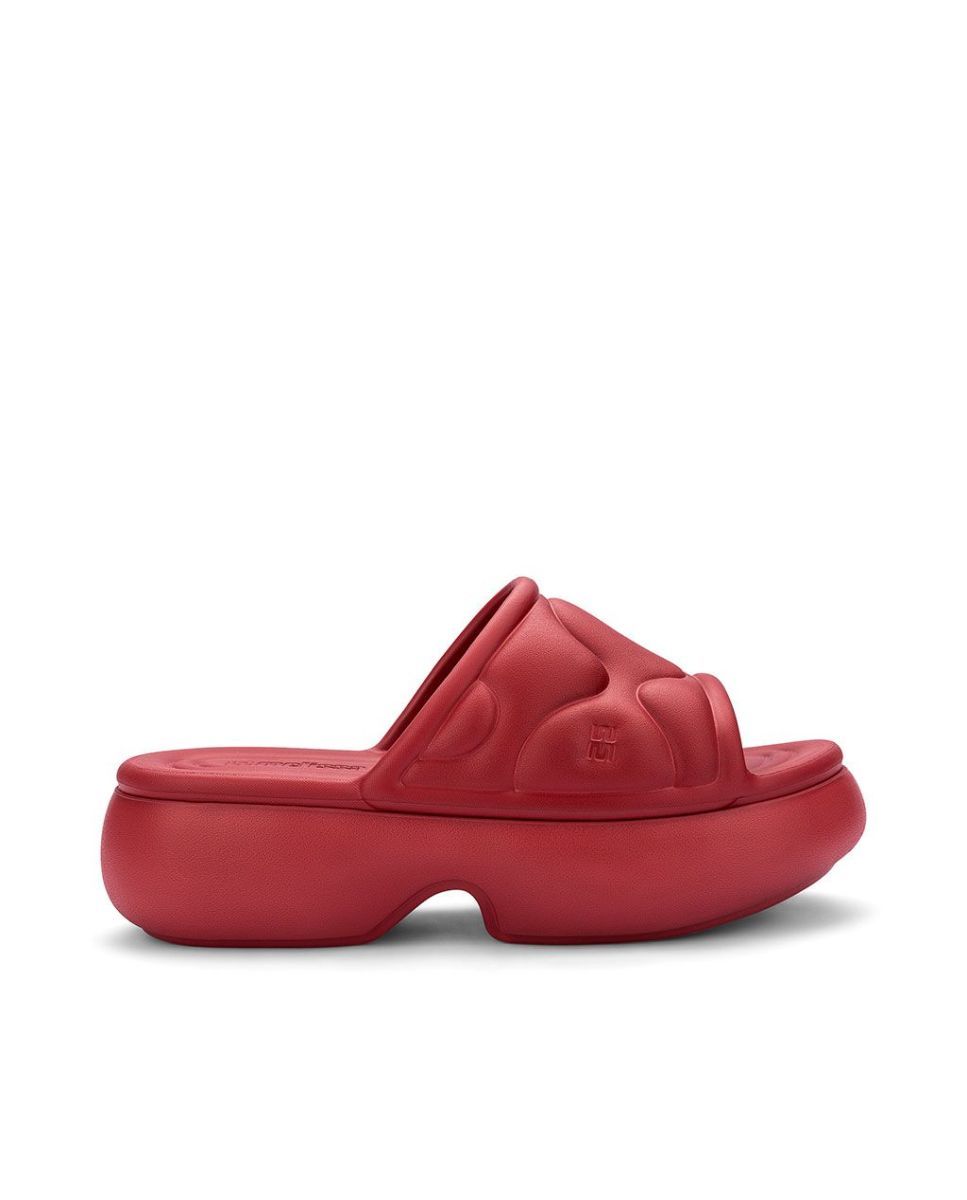 Imagem 0 de Sandálias Melissa Free Puff Platform Vermelho